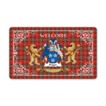 Doormat - Tartan Door Mat The Family Fraser Weathered Welcome Mat, Plaid Doormat Scottish