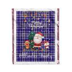 Personalized Gift Tartan Plaid Blanket Clan Allardice With Funny Santa Snowman Reindeer Merry Christmas Fleece Blanket, Home Living Room, Plaid Blanket, Tartan Blanket, Scottish Blanket, Buffalo fleece blanket, Christmas Blanket