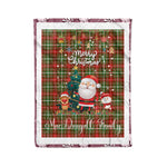 Personalized Gift Tartan Plaid Blanket Clan MacDougall of Lochcarron With Funny Santa Snowman Reindeer Merry Christmas Fleece Blanket, Home Living Room, Plaid Blanket, Tartan Blanket, Scottish Blanket, Buffalo fleece blanket, Christmas Blanket