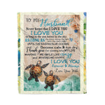 Scotstee Shop - Personalized Gift To My Husband To My Husband Turtle Family Gifts Fleece Blanket