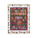 Personalized Gift Tartan Plaid Blanket Clan Haig With Christmas Cookie Baking Crew Christmas Gift Blanket, Plaid Blanket, Christmas Fleece Blanket, Christmas Blanket, Tartan Blanket, Scottish Blanket, Scotland Blanket, Family Name Blanket, Custom Blanket, Personalized Blanket