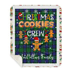Personalized Gift Tartan Plaid Blanket Clan MacCallum Modern With Christmas Cookie Baking Crew Christmas Gift Sherpa Blanket, tartan sherpa blanket,buffalo plaid sherpa blanket,christmas sherpa blanket,Christmas Throw Blanket,green plaid sherpa blanket,green sherpa blanket