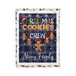 Personalized Gift Tartan Plaid Blanket Clan Nevoy With Christmas Cookie Baking Crew Christmas Gift Blanket, Plaid Blanket, Christmas Fleece Blanket, Christmas Blanket, Tartan Blanket, Scottish Blanket, Scotland Blanket, Family Name Blanket, Custom Blanket, Personalized Blanket