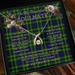 To My Beautiful Soulmate Necklace In Your Eyes I Have Found My Home Clan Campbell Of Breadalbane Modern Tartan Wishbone Dancing Necklace