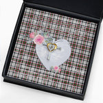 Gift For My Beautiful Girlfriend Necklace Valentine Necklace Clan Borthwick Tartan Cross Dancing Necklace Scottish Tartan Jewelry