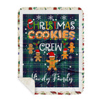 Personalized Gift Tartan Plaid Blanket Clan Hardy With Christmas Cookie Baking Crew Christmas Gift Sherpa Blanket, tartan sherpa blanket,buffalo plaid sherpa blanket,christmas sherpa blanket,Christmas Throw Blanket,green plaid sherpa blanket,green sherpa blanket