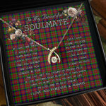 To My Beautiful Soulmate Necklace In Your Eyes I Have Found My Home Clan Graham Red Tartan Wishbone Dancing Necklace