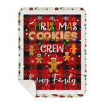 Personalized Gift Tartan Plaid Blanket Clan Ewing With Christmas Cookie Baking Crew Christmas Gift Sherpa Blanket, tartan sherpa blanket,buffalo plaid sherpa blanket,christmas sherpa blanket,Christmas Throw Blanket,green plaid sherpa blanket,green sherpa blanket