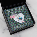 Sea Turtle Necklace Gift for My Beautiful Girlfriend Valentines Necklace Clan Bannatyne Tartan Blue Turtle Necklace