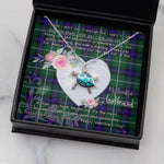 Sea Turtle Necklace Gift for My Beautiful Girlfriend Valentines Necklace Clan MacDonald Of The Isles Modern Tartan Blue Turtle Necklace