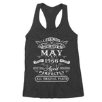 55th Birthday Vintage For Legends Born In May 1966 Birthday Women's Tank Top - Scotstee Shop