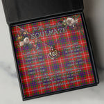 To My Beautiful Soulmate Necklace In Your Eyes I Have Found My Home Clan Tweedie Red Tartan Crown Pendant Necklace