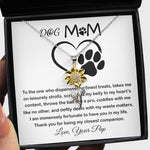 Sunflower Pendant Necklace - Mom Necklace - To My Dog Mom - Love You Always And Forever - Mother's Day Gift