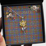 To My Beautiful Soulmate Sunflower Necklace In Your Eyes I Have Found My Home Clan Bethune Tartan Jewelry For Girlfriend