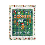 Personalized Gift Tartan Plaid Blanket Clan Kennedy Ancient With Christmas Cookie Baking Crew Christmas Gift Blanket, Plaid Blanket, Christmas Fleece Blanket, Christmas Blanket, Tartan Blanket, Scottish Blanket, Scotland Blanket, Family Name Blanket, Custom Blanket, Personalized Blanket