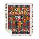 Personalized Gift Tartan Plaid Blanket Clan MacPherson Ancient With Christmas Cookie Baking Crew Christmas Gift Sherpa Blanket, tartan sherpa blanket,buffalo plaid sherpa blanket,christmas sherpa blanket,Christmas Throw Blanket,green plaid sherpa blanket,green sherpa blanket