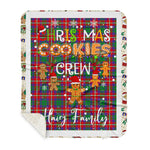 Personalized Gift Tartan Plaid Blanket Clan Haig With Christmas Cookie Baking Crew Christmas Gift Sherpa Blanket, tartan sherpa blanket,buffalo plaid sherpa blanket,christmas sherpa blanket,Christmas Throw Blanket,green plaid sherpa blanket,green sherpa blanket
