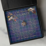To My Beautiful Soulmate Necklace In Your Eyes I Have Found My Home Clan Navy US Edzell Tartan Crown Pendant Necklace