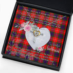 Gift For My Beautiful Girlfriend Necklace Valentine Necklace Clan Fraser Modern Tartan Cross Dancing Necklace Scottish Tartan Jewelry