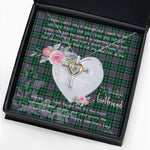Gift For My Beautiful Girlfriend Necklace Valentine Necklace Clan Byres Tartan Cross Dancing Necklace Scottish Tartan Jewelry