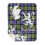 Sherpa Blanket - Tartan Blanket Thistle and Lion Scottish Clan Macdonald Of Ranald Plaid Blanket, plaid sherpa blanket queen,purple sherpa blanket,queen sherpa blanket,queen size sherpa blanket,red sherpa blanket,scottish tartan blankets,sherpa blanket,sherpa christmas blanket