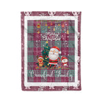 Personalized Gift Tartan Plaid Blanket Clan Crawford Ancient With Funny Santa Snowman Reindeer Merry Christmas Fleece Blanket, Home Living Room, Plaid Blanket, Tartan Blanket, Scottish Blanket, Buffalo fleece blanket, Christmas Blanket