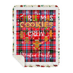 Personalized Gift Tartan Plaid Blanket Clan Straiton With Christmas Cookie Baking Crew Christmas Gift Sherpa Blanket, tartan sherpa blanket,buffalo plaid sherpa blanket,christmas sherpa blanket,Christmas Throw Blanket,green plaid sherpa blanket,green sherpa blanket