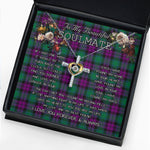 To My Beautiful Soulmate Necklace In Your Eyes I Have Found My Home Clan MacArthur Milton Tartan Cross Dancing Necklace
