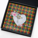 Gift For My Beautiful Girlfriend Necklace Valentine Necklace Clan Buchanan Tartan Cross Dancing Necklace Scottish Tartan Jewelry