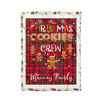 Fleece Blanket - Personalized Gift Tartan Plaid Blanket Clan Murray of Tulloch With Christmas Cookie Baking Crew Christmas Gift Fleece Blanket