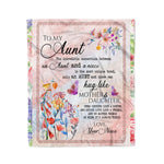 Scotstee Shop - Personalized gift to My Aunt From Niece Flower Lover Gift Fleece Blanket