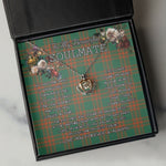 To My Beautiful Soulmate Necklace In Your Eyes I Have Found My Home Clan Menzies Green Ancient Tartan Crown Pendant Necklace