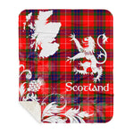Sherpa Blanket - Tartan Blanket Thistle and Lion Scottish Clan Abernethy Plaid Blanket, plaid sherpa blanket queen,purple sherpa blanket,queen sherpa blanket,queen size sherpa blanket,red sherpa blanket,scottish tartan blankets,sherpa blanket,sherpa christmas blanket