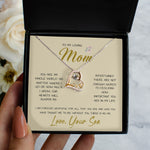 To My Loving Mom Necklace You Are Important To Me Gift For Her Mother's Day Forever Love Necklace