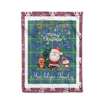 Personalized Gift Tartan Plaid Blanket Clan MacIntyre Hunting Ancient With Funny Santa Snowman Reindeer Merry Christmas Fleece Blanket, Home Living Room, Plaid Blanket, Tartan Blanket, Scottish Blanket, Buffalo fleece blanket, Christmas Blanket
