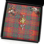 To My Beautiful Soulmate Sunflower Necklace In Your Eyes I Have Found My Home Clan MacNab Ancient Tartan Jewelry For Girlfriend, Tartan Sunflower Pendant Necklace, Scottish Tartan Jewelry, valentine necklace, necklace girlfriend, necklace for wife, cute necklaces for girlfriend, jewelry for girlfriend, to my soulmate necklace, to my future wife necklace