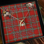 To My Beautiful Soulmate Necklace In Your Eyes I Have Found My Home Clan MacLay Tartan Wishbone Dancing Necklace