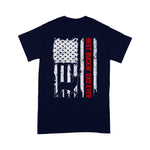 Scotstee Shop - USA Flag Best Buckin' Dad Ever Deer Hunting Fathers Day Gift 4th Of July Shirt