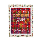 Personalized Gift Tartan Plaid Blanket Clan MacRae With Christmas Cookie Baking Crew Christmas Gift Blanket, Plaid Blanket, Christmas Fleece Blanket, Christmas Blanket, Tartan Blanket, Scottish Blanket, Scotland Blanket, Family Name Blanket, Custom Blanket, Personalized Blanket