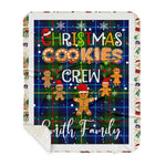 Personalized Gift Tartan Plaid Blanket Clan Smith Modern With Christmas Cookie Baking Crew Christmas Gift Sherpa Blanket, tartan sherpa blanket,buffalo plaid sherpa blanket,christmas sherpa blanket,Christmas Throw Blanket,green plaid sherpa blanket,green sherpa blanket