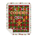 Personalized Gift Tartan Plaid Blanket Clan Fullarton With Christmas Cookie Baking Crew Christmas Gift Sherpa Blanket, tartan sherpa blanket,buffalo plaid sherpa blanket,christmas sherpa blanket,Christmas Throw Blanket,green plaid sherpa blanket,green sherpa blanket