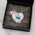 Sea Turtle Necklace Gift for My Beautiful Girlfriend Valentines Necklace Clan MacDiarmid Tartan Blue Turtle Necklace