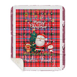 Personalized Gift Tartan Plaid Blanket Clan Preston With Funny Santa Snowman Reindeer Merry Christmas Gift Sherpa Blanket, blue plaid sherpa blanket,blue tartan sherpa blanket,Buchan,buffalo plaid sherpa blanket,christmas sherpa blanket,Christmas Throw Blanket-Recovered