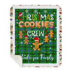 Personalized Gift Tartan Plaid Blanket Clan Henderson Ancient With Christmas Cookie Baking Crew Christmas Gift Sherpa Blanket, tartan sherpa blanket,buffalo plaid sherpa blanket,christmas sherpa blanket,Christmas Throw Blanket,green plaid sherpa blanket,green sherpa blanket