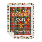 Personalized Gift Tartan Plaid Blanket Clan MacPherson Weathered With Christmas Cookie Baking Crew Christmas Gift Sherpa Blanket, tartan sherpa blanket,buffalo plaid sherpa blanket,christmas sherpa blanket,Christmas Throw Blanket,green plaid sherpa blanket,green sherpa blanket