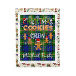 Fleece Blanket - Personalized Gift Tartan Plaid Blanket Clan MaiTland With Christmas Cookie Baking Crew Christmas Gift Fleece Blanket