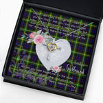 Gift For My Beautiful Girlfriend Necklace Valentine Necklace Clan Watson Modern Tartan Cross Dancing Necklace Scottish Tartan Jewelry