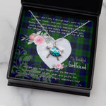Sea Turtle Necklace Gift for My Beautiful Girlfriend Valentines Necklace Clan Keith Modern Tartan Blue Turtle Necklace