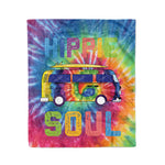 Scotstee Shop - Scotstee Shop Blanket Funny Hippie Gift - Hippie Van Soul Tie Dye One Rainbow Hippie Fleece Blanket