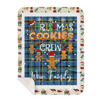Personalized Gift Tartan Plaid Blanket Clan Weir Ancient With Christmas Cookie Baking Crew Christmas Gift Sherpa Blanket, tartan sherpa blanket,buffalo plaid sherpa blanket,christmas sherpa blanket,Christmas Throw Blanket,green plaid sherpa blanket,green sherpa blanket